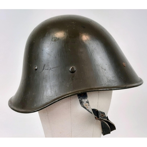 365 - A Dutch M34 WW2 Pattern Steel Helmet as Supplied by the Dutch Government to the Romanian Army During... 