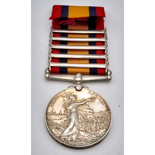 265 - A Queen Victoria South Africa Medal with Five Clasps. TUNGELA HEIGHTS, ORANGE FREE STATE, RELIEF OF ... 