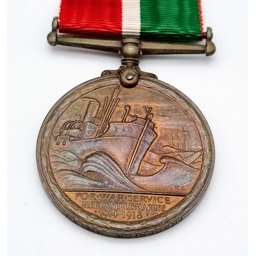 279 - A British War Medal and Mercantile Marine War Medal Pair - Named to Frederick Brown. Brown was a don... 