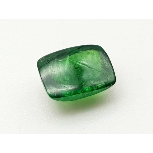 438 - 1.13ct Natural Tsavorite. Cushion Cabochon IGLI&I certified.