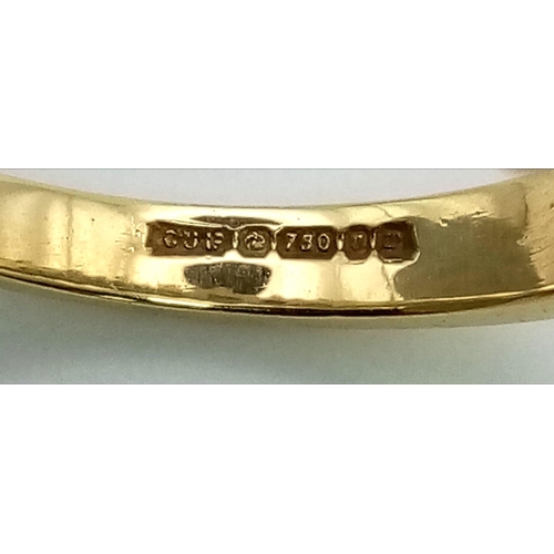 163 - An 18K Yellow Gold Diamond Half-Eternity Ring. Seven stones approx 1ct. Size K. 4.89g total weight. ... 