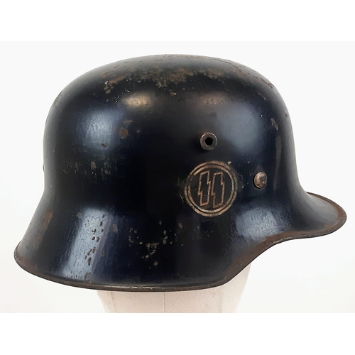 13 - 3rd Reich S.S.V.T. Mle 17 Helmet. Typical of the Period.