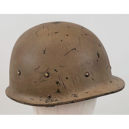 76 - Gulf War 1 Iraqi M80 8th Republican Guard Helmet – Veteran Bring Back. Saddam Hussain’s Personal Tro... 