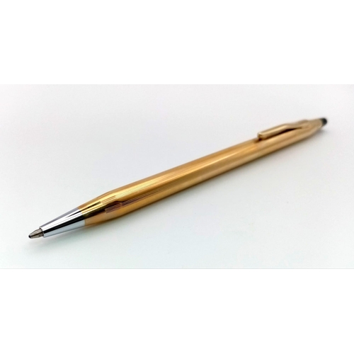 480 - A Vintage Cross 10K Gold Plated (1/20) Ballpoint Pen. Comes in original case.