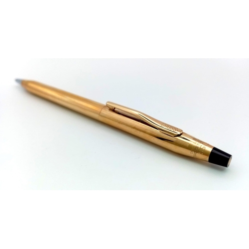 480 - A Vintage Cross 10K Gold Plated (1/20) Ballpoint Pen. Comes in original case.