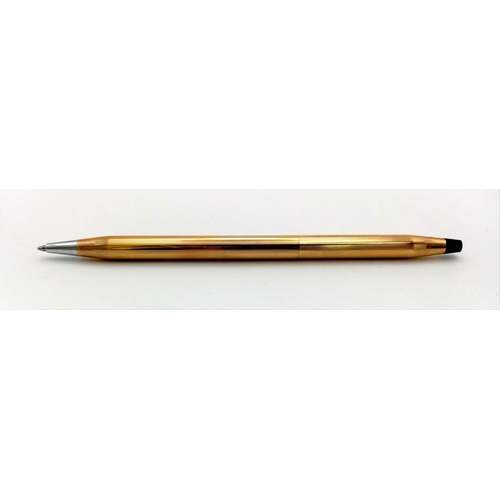 480 - A Vintage Cross 10K Gold Plated (1/20) Ballpoint Pen. Comes in original case.