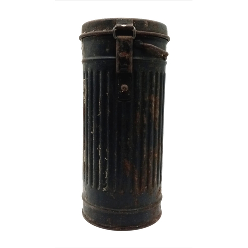 105 - A German WW2 Luftwaffe Gas Mask Cannister. 28cm tall.
12cm diameter.