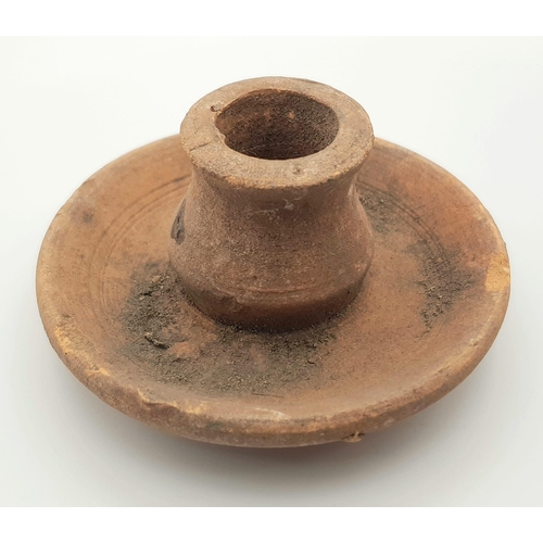 496 - WW1 German Tunnel Candle Light Holder. Found in a Caved in Tunnel near Messiness, Flanders, Belgium.