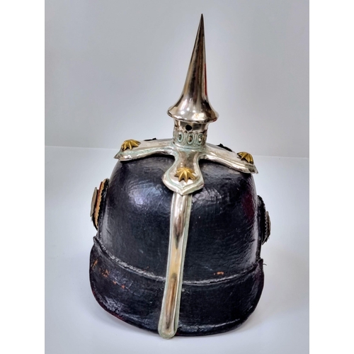 132 - WW1 Imperial German Restored 1845 Model Bayen Dragoner Regiment No.20 Officers Pickelhaube.