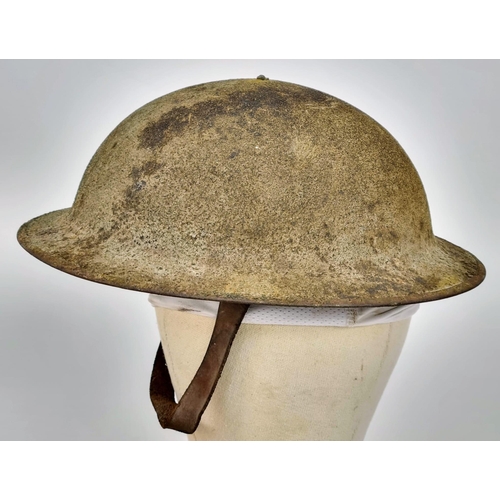 173 - WW1 British Somme Found Brodie Helmet Found in a Barn. In Condition as Found.