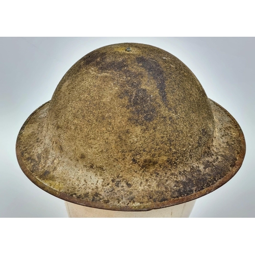 173 - WW1 British Somme Found Brodie Helmet Found in a Barn. In Condition as Found.