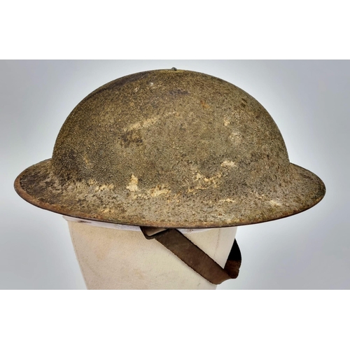 173 - WW1 British Somme Found Brodie Helmet Found in a Barn. In Condition as Found.