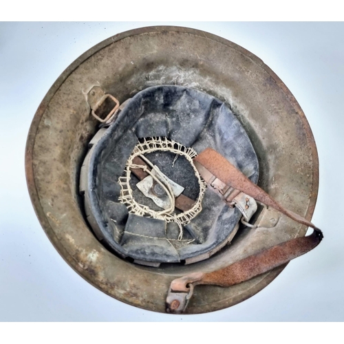 173 - WW1 British Somme Found Brodie Helmet Found in a Barn. In Condition as Found.