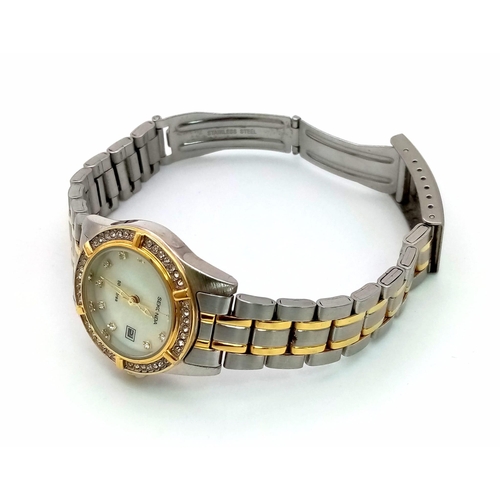 502 - Ladies Sekonda Twilight Pearl Stone Set Dress Watch with Mother of Pearl Dial Model 4174. Comes with... 