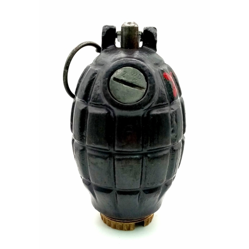 90 - WW2 British Inert N° 36 Mills Hand Grenade with Brass Base. Maker: Callenders Abbots Foundery Co, Gl... 