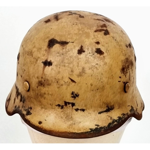 97 - WW2 German Africa Corps M35 Helmet.