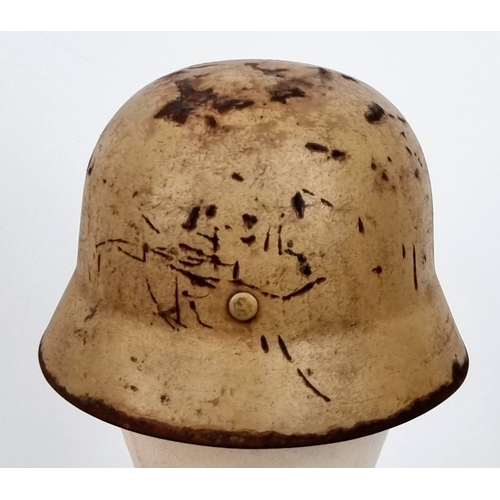 97 - WW2 German Africa Corps M35 Helmet.