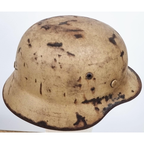 97 - WW2 German Africa Corps M35 Helmet.