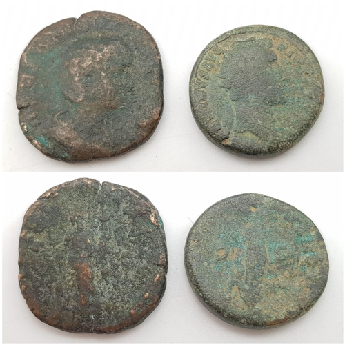 479 - Set of 2 Very Heavy Roman Coins. AD 100-300.