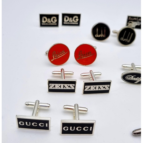 239 - 10/11 Assorted enamelled designer cufflinks