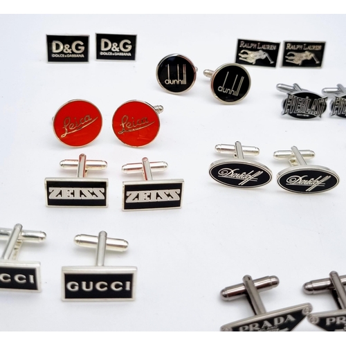 239 - 10/11 Assorted enamelled designer cufflinks