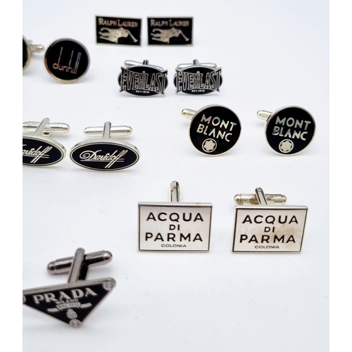 239 - 10/11 Assorted enamelled designer cufflinks