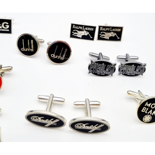 239 - 10/11 Assorted enamelled designer cufflinks