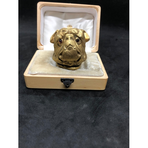 23 - A Russian silver gilt and enamel bulldog diamond large pill box 

Stunning condition 
Hallmarked go ... 