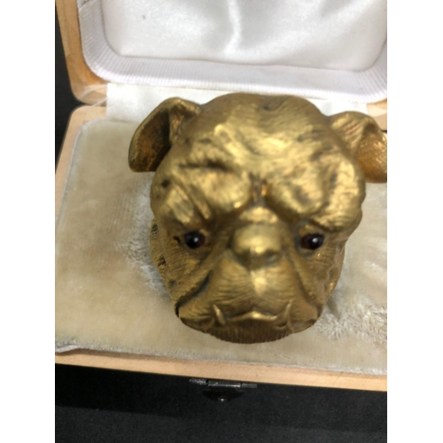 23 - A Russian silver gilt and enamel bulldog diamond large pill box 

Stunning condition 
Hallmarked go ... 