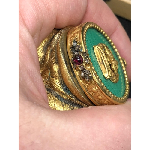 23 - A Russian silver gilt and enamel bulldog diamond large pill box 

Stunning condition 
Hallmarked go ... 