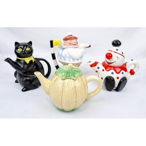 1262 - A Vintage Selection of Four Fun Character Teapots.