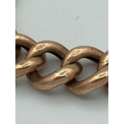 77 - Vintage 9 carat GOLD LINK BRACELET with gold padlock fastening.Having padlock and each  link marked ... 