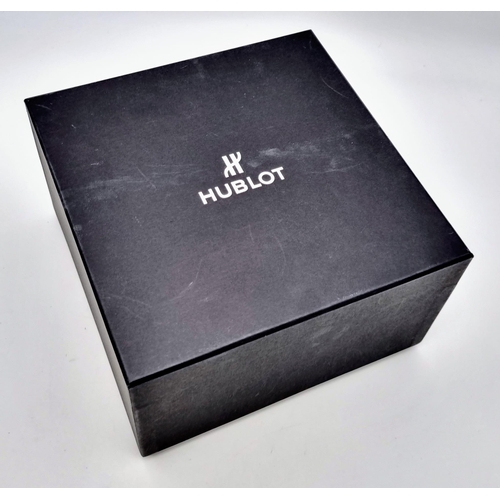 50 - A Hublot Spirit of Big Bang Gents Chronograph Watch. Black rubber strap. Ceramic case - 48 x 42mm. S... 