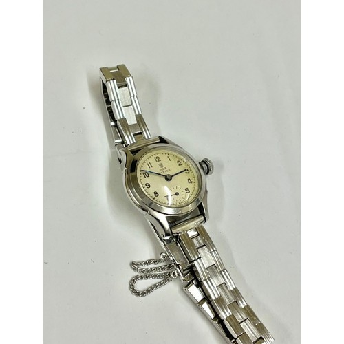 3 - Rolex Tudor oyster wristwatch ladies ( working ) , windee needs attention to screw in while in weari... 