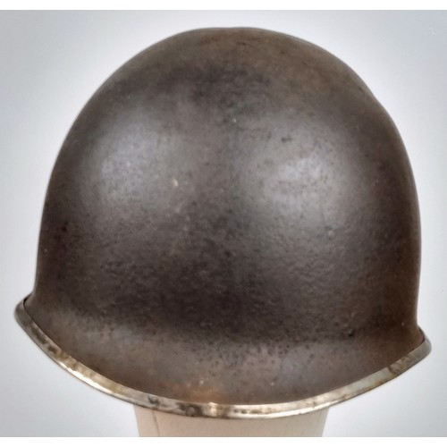 110 - WW2 US Fixed Bale 3rd Infantry Helmet Found in a Cellar Augsburg Germany.