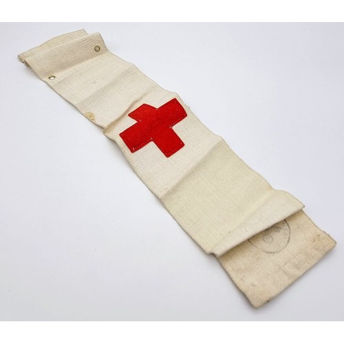 244 - WW2 German Medics Armband Stamped with “Kriegslazerette” (Battlefield Hospital).