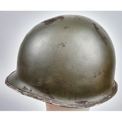 76 - WW2 U.S 28th Infantry Division Swivel Bale Front Seam Helmet.