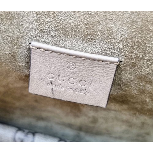 17 - A Gucci Dionysus Canvas Mini Shoulder Bag. Double Tiger-Head Clasp. Monogram canvas with palladium t... 