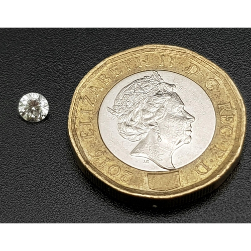 220 - A Round Brilliant Cut Diamond. 0.25ct. H/SI grade.