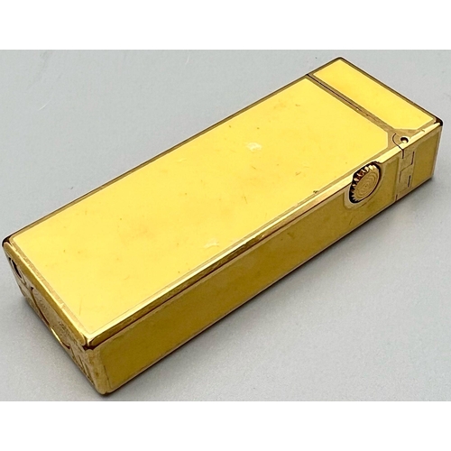 644 - A Vintage Yellow Enamel Dunhill Lighter. A/F