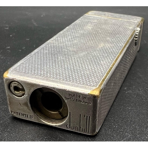 1198 - A Vintage Silver Tone Dunhill Lighter. As found