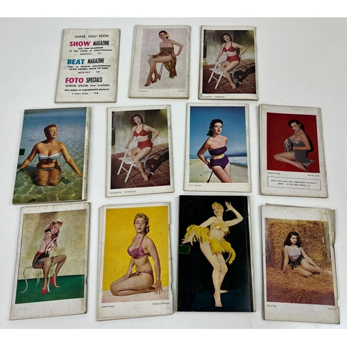 1134 - Eleven Copies of the 1950s Foto Adult Artistic Magazine. As found.