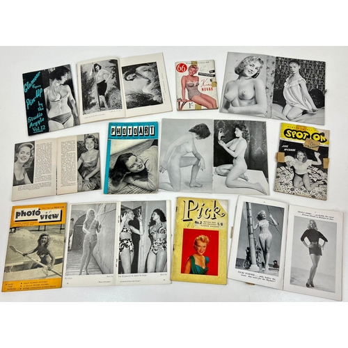 255 - A Wonderful Mix of 1950s Glamour. 12 Magazines in total including Liz Taylor in Flik! A/F