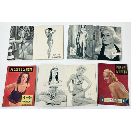 721 - Five Copies of the Ultra Rare 1950s Pocket Models Glamour Magazine. As found