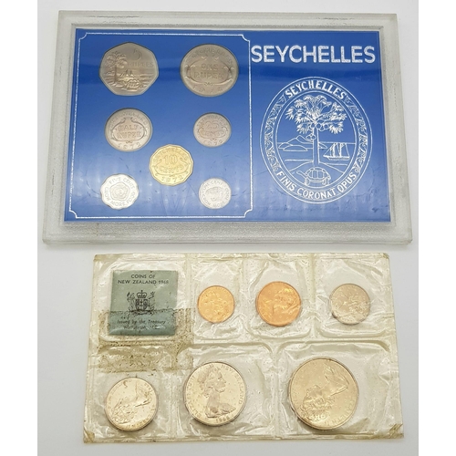 1047 - A 1972 Seychelles and a 1968 New Zealand Proof Set of Coins.