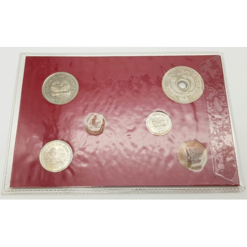 1121 - Three Proof Coin Sets: Solomon Islands, Barbados, Mexico, Denmark and Papua New Guinea