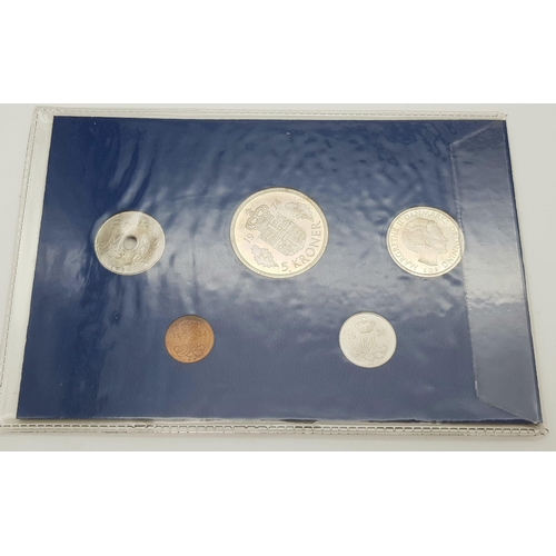 1121 - Three Proof Coin Sets: Solomon Islands, Barbados, Mexico, Denmark and Papua New Guinea