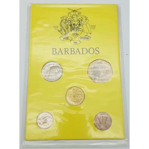 1121 - Three Proof Coin Sets: Solomon Islands, Barbados, Mexico, Denmark and Papua New Guinea