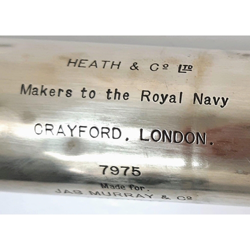 251 - A Four-Drawer Telescope Made by Heath and Co - Makers to the Royal Navy. In leather case - 67cm. Als... 