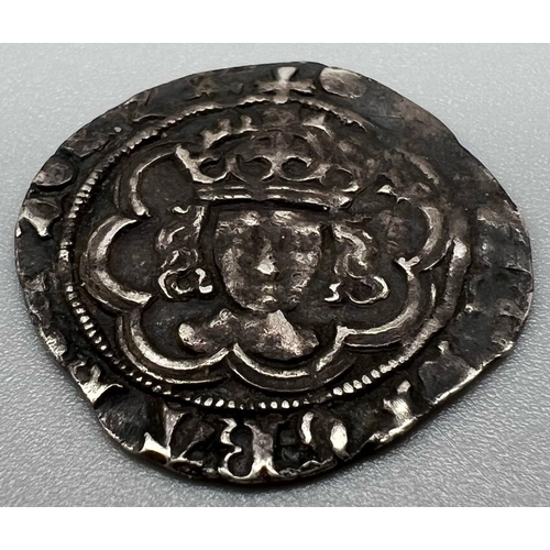 479 - A Henry VII Silver Hammered Half Groat Coin. 1493-99. Canterbury mint. GF but please see photos.